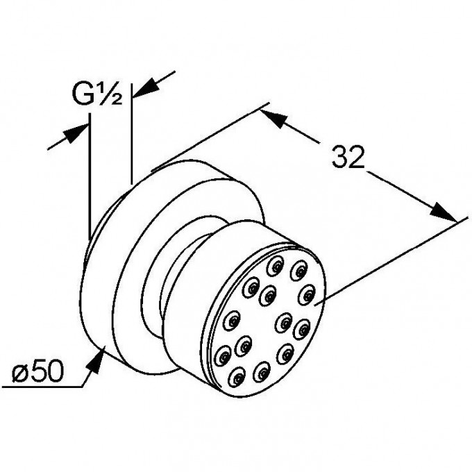 Боковой душ KLUDI FRESHLINE 6108305-00 610830500