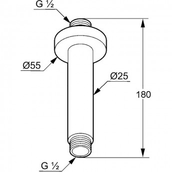Душевой кронштейн KLUDI A-QA 6651505-00
