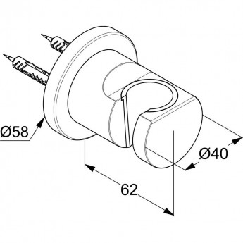 Настенный держатель для душа KLUDI NOVA FONTE 205523915