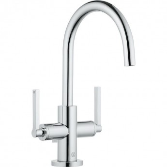 Смеситель для раковины двухвентильный KLUDI NOVA FONTE Puristic 201180515 на одно отверстие с донным клапаном Смеситель для раковины двухвентильный KLUDI NOVA FONTE Puristic 201180515 на одно отверстие с донным клапаном