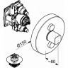 Термостат для ванны и душа KLUDI PUSH встраиваемый на 2 потребителя внешняя часть 386120538